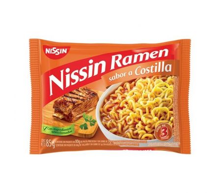 FIDEO INSTANTANEO NISSIN LAMEN COSTILLA 85GR