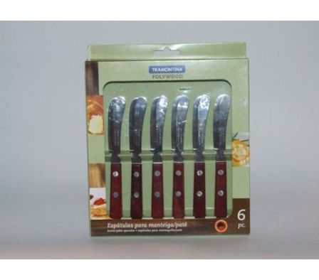 JUEGO ESPATULA P/MANTECA TRAMONTINA 6 PIEZAS