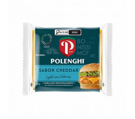 QUESO SANDWICH POLENGHI CHEDAR LIGHT 144GR