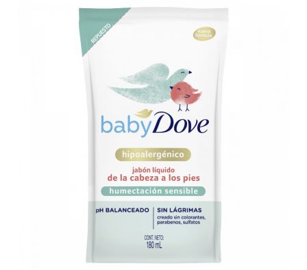 JABON LIQUIDO DOVE BABY HUMECTACION SENSIBLE 180ML