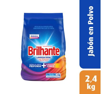 JABON EN POLVO BRILHANTE LIMPIEZA TOTAL 2.4KG
