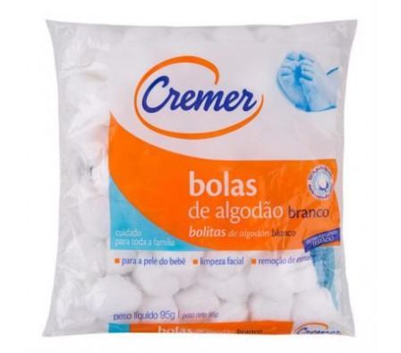 ALGODON CREMER HIDROF. EN PELOTITAS BLANCO 95GR