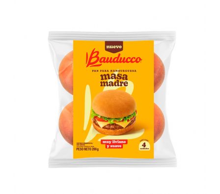 PAN PARA HAMBURGUESA BAUDUCCO MASA MADRE 200GR 
