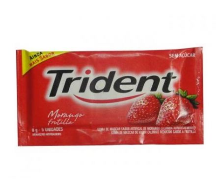 CHICLE ADAMS TRIDENT MORANGO