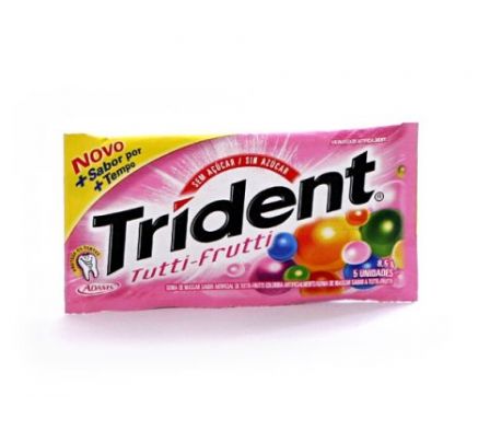 CHICLE ADAMS TRIDENT TUTTI FRUTTI