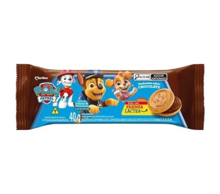 GALLETITA MARILAN RELLENA CHOCOLATE PAW PATROL 40G