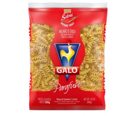 FIDEO GALO SEMOLA PARAFUSO 500GR 