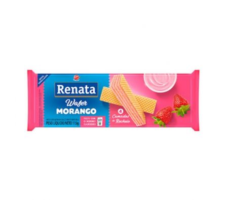 GALLETAS RENATA WAFER SABOR A FRESA 115GR.