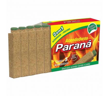 ENCENDEDOR  Y FOSFORO PARANA 2 EN 1 5UN