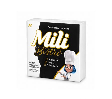 SERVILLETA MILI BISTRO 23X22,5CM - C/ 50UND