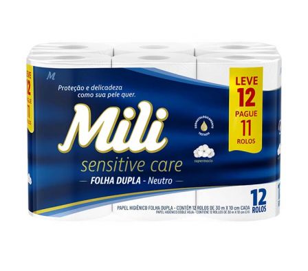 PAPEL HIGIENICO MILI DOBLE HOJA 30M12UN PG11
