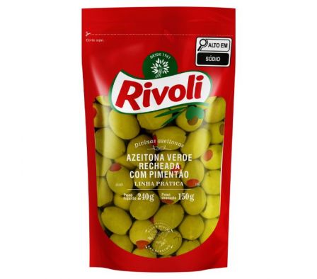 ACEITUNAS RIVOLI VER. RELL PIMIENTO DOY PACK 300GR