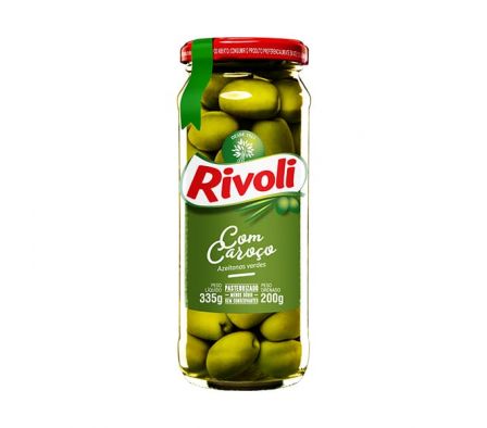 ACEITUNAS RIVOLI VERDES C/SEMILLA VIDRIO 335GR