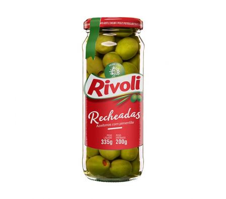 ACEITUNAS RIVOLI VERDES RELL PIMIENTO VIDRIO 335GR