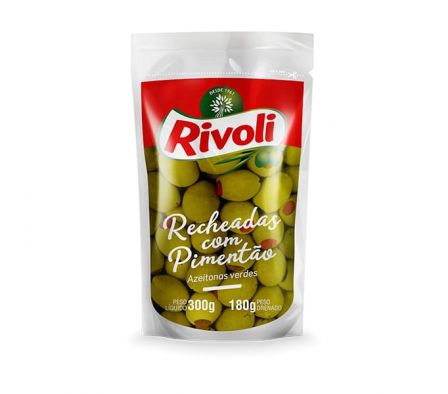 ACEITUNAS RIVOLI VER. RELL PIMIENTO DOY PACK 300GR
