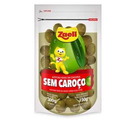 ACEITUNAS VERDES ZAELI S/CAROZO POUCHET 300GR.