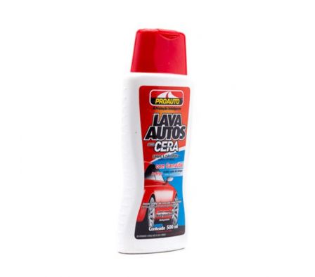 LAVA AUTOS PROAUTO CON CERA - FRASCO 500ML.