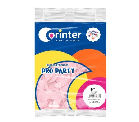 GLOBO CORINTER PRO PARTY ROSA 9x25       