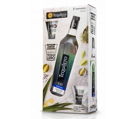 PACK TEQUILERO SILVER KIT C/2 VASOS 750 ML