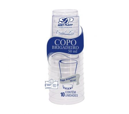 VASO CORINTER SERTPLAST TRANSP 50ML X 10UN