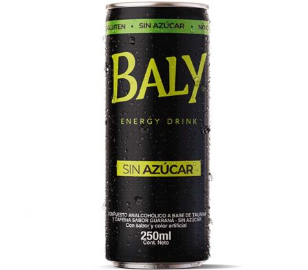 ENERGIZANTE  BALY DRINK S/ AZUCAR 250 ML