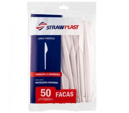 CUCHILLO BLANCO STROWPLAST GRANDE 50UN