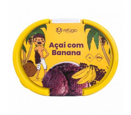 HELADO REFUGIO ACAI C/ BANANA 1L