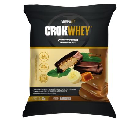 ALFAJOR LANDERFIT CROK WHEY SABOR BANOFFEE 50G