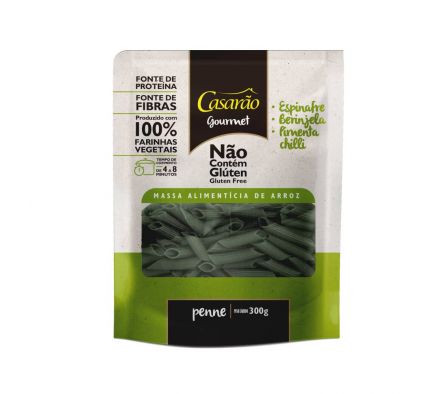PASTA GOURMET CASARAO PENNE ESPINACA 300G