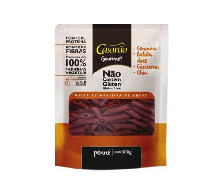 PASTA GOURMET CASARAO PENNE ZANAHORIA 300G