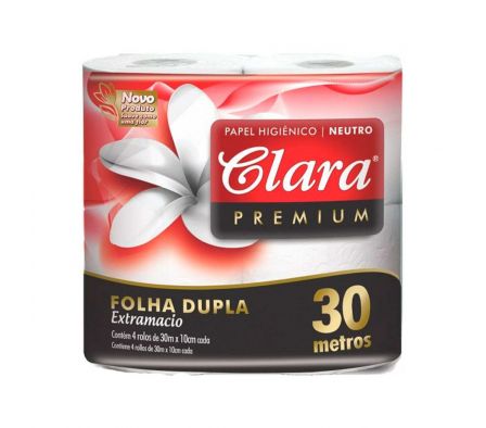 PAPEL HIGIENICO CLARA DOBLE HOJA NEUTRO 30M