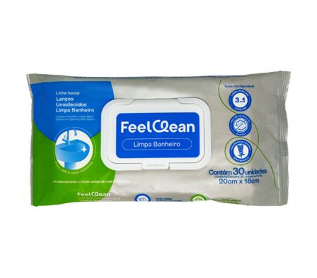TOALLITAS FEELCLEAN P/BAÑO C/TAPA 50UNI 20X15 CM