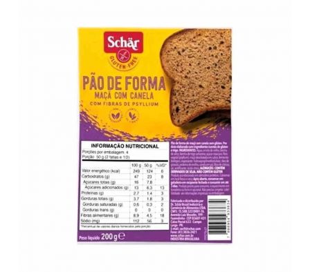 PAN SCHAR MANZANA/CANELA SIN GLUTEN 200GR