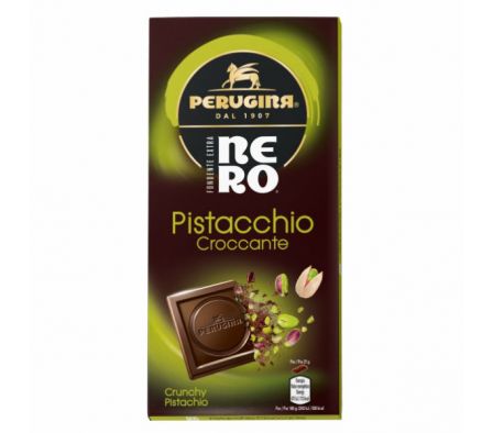CHOCOLATE PERUGINA TABLETA NERO C/PISTACHO 85G