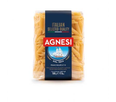 FIDEOS AGNESI PENNE RIGATE N.19 500G
