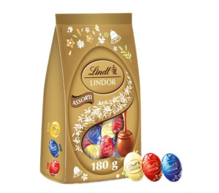 MINI HUEVOS LINDT DE PASCUA CHOCO SURTIDOS 180GR