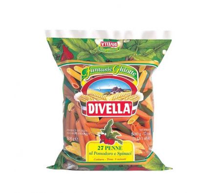 FIDEO DIVELLA PENNE TRICOLOR 500 GR