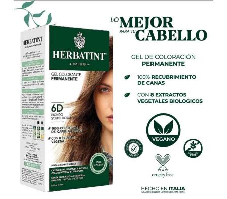 TINTE HERBATINT 6D GEL COLORACION PERMANENTE