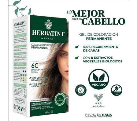 TINTE HERBATINT 6C GEL COLORACION PERMANENTE