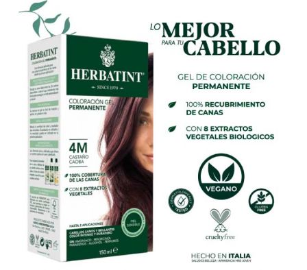 TINTE HERBATINT 4M GEL COLORACION PERMANENTE