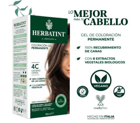 TINTE HERBATINT 4C GEL COLORACION PERMANENTE