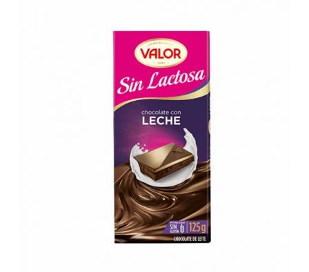 CHOCOLATE VALOR CON LECHE SIN LACTOSA 100GR.