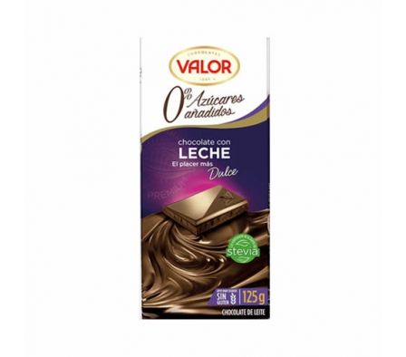 CHOCOLATE VALOR LECHE SIN AZUCAR, CON ESTEVIA 100G