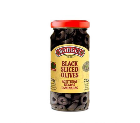 ACEITUNA BORGES NEGRA RODAJA 120G