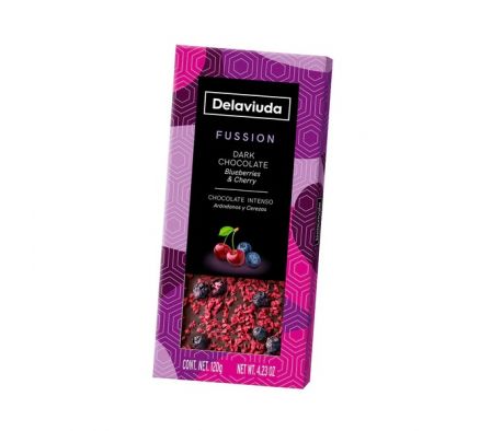 TABLETA DELAVIUDA CHOCOLATE NEGRO ARÁND&CEREZ 120G