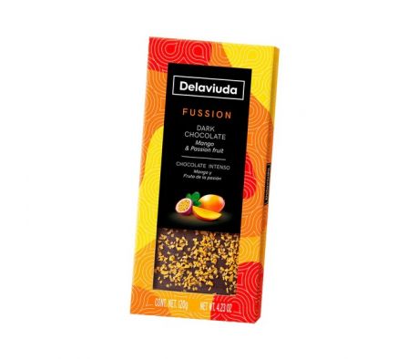 TABLETA DELAVIUDA CHOCOLATE NEGRO MANGO&FRUTA 120G