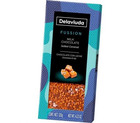 TABLETA DELAVIUDA CHOCOLATE C/ LECHE&CARAMELO 120G