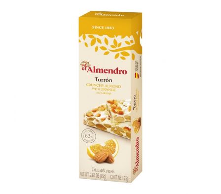 TURRON EL ALMENDRO CON NARANJA 75GRS.