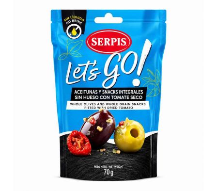 ACEITUNA SERPIS MIX VERDEC Y NEGRA C/TOMATE 70GR