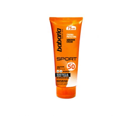 CREMA SOLAR BABARIA 50 RESISTENTE AL AGUA 75ML